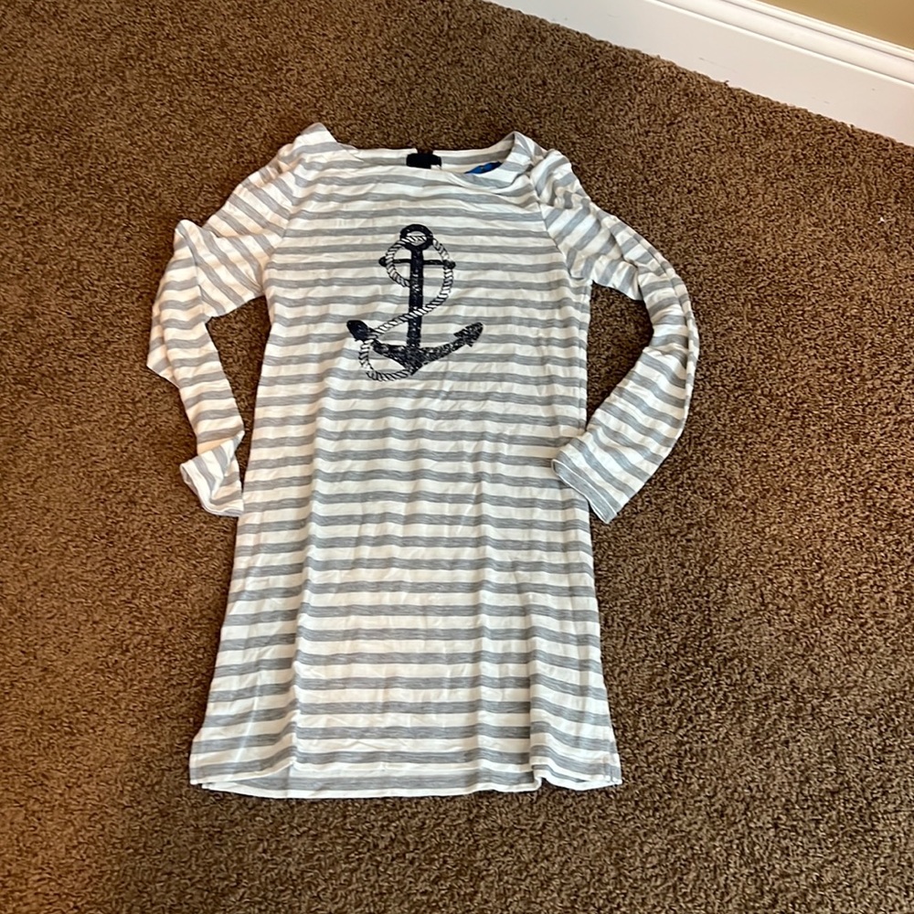 Anchor striped dress